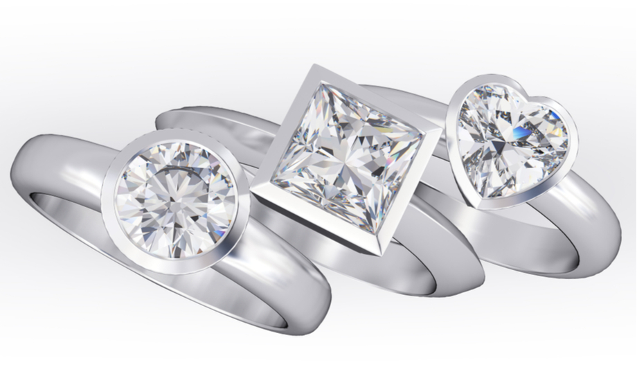 Bezel Setting Engangement Rings Style