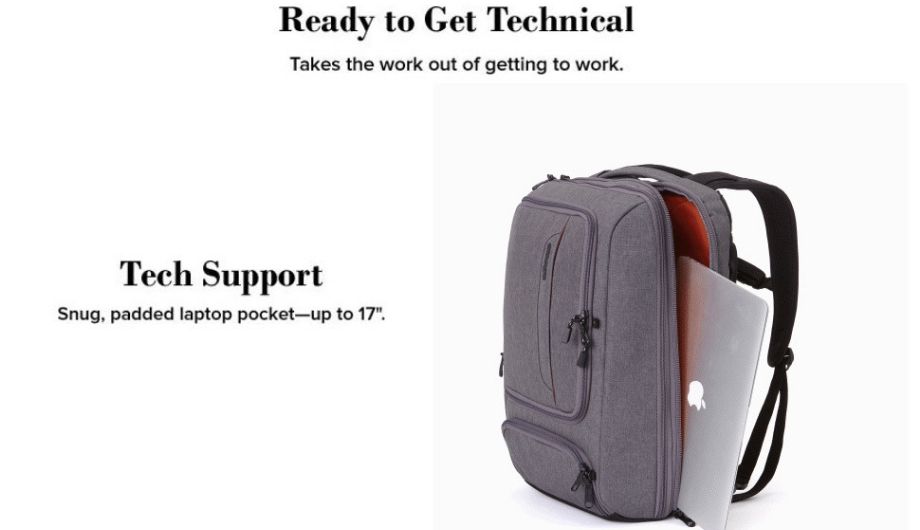 Professional Slim Laptop Backpack w/ Lifeboat Battery