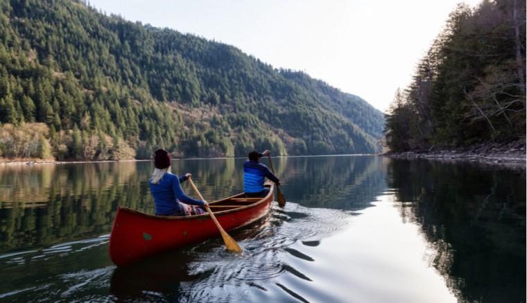 Kayak Canoe Couple Sports