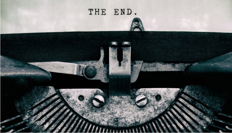 Movies Books Typewriter The End